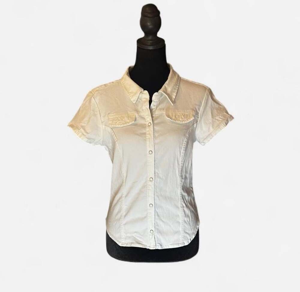 Silence + Noise Women's Short Sleeve Button-Up Shirt